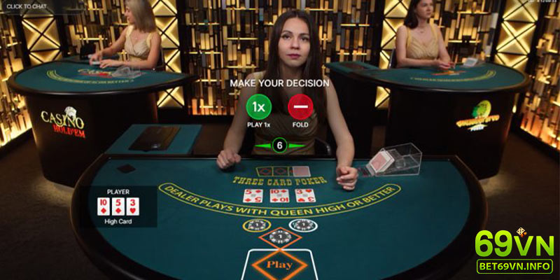 Trải nghiệm Baccarat trực tuyến với dealer thật tại 69VN.